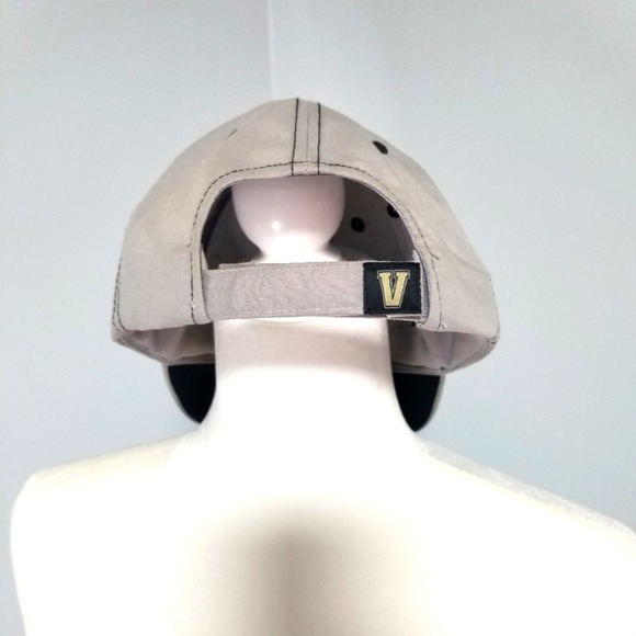 Collegiate Vanderbilt University Baseball Cap Adult Size Adjustable Closure Gray - Picture 3 of 8